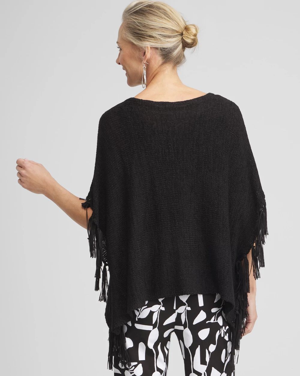 美品☆L’Appartement*Knit Fringe Poncho Fringe Knit Poncho | Chico's